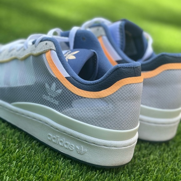 Addias Forum Low TT White Crew Blue M 11 W 12.5 - Picture 3 of 8